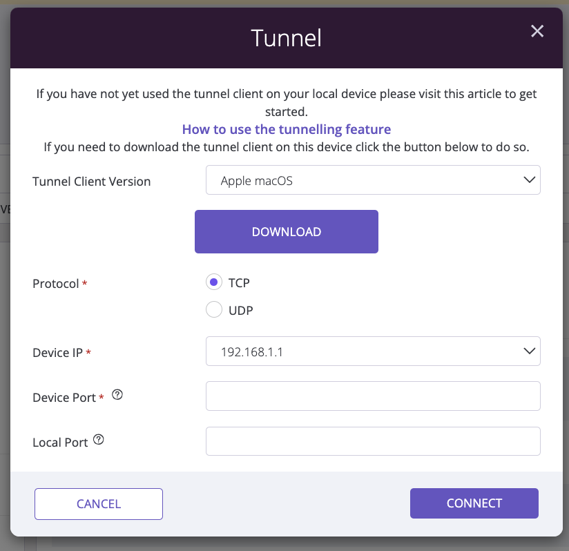 How do I launch a tunnel connection? – Auvik Support