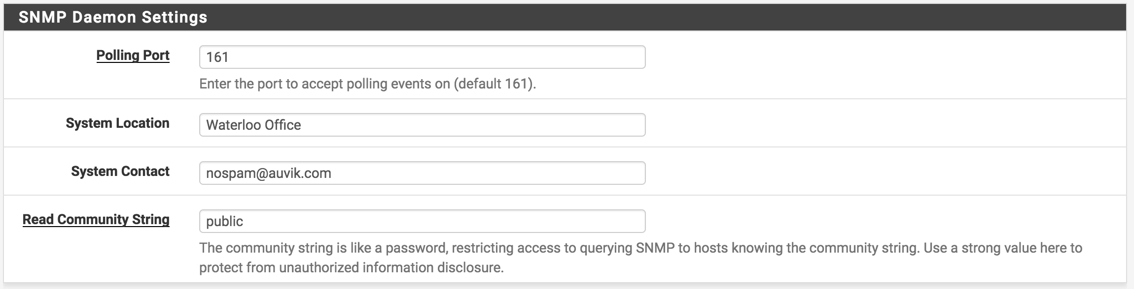 How to enable SNMP on a pfSense device – Auvik Support